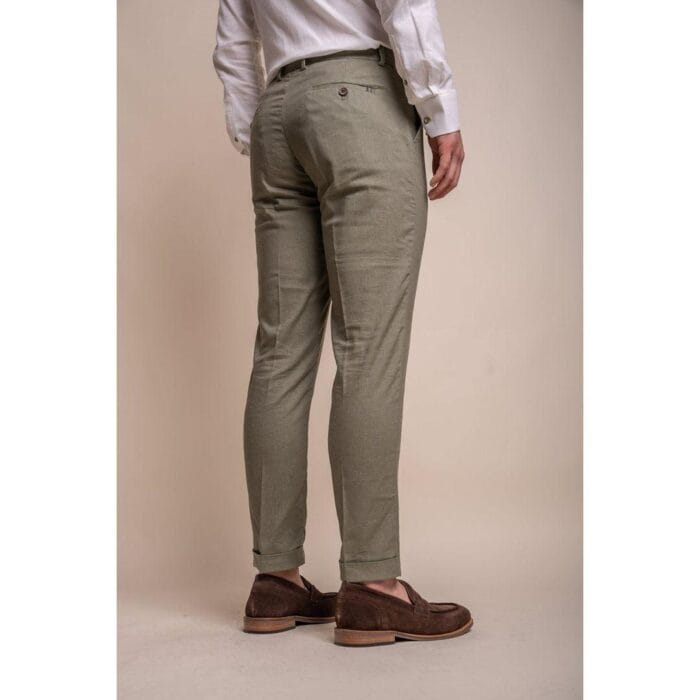 Mens Sage Green Linen 2 Piece Summer Suit - Knighthood Store