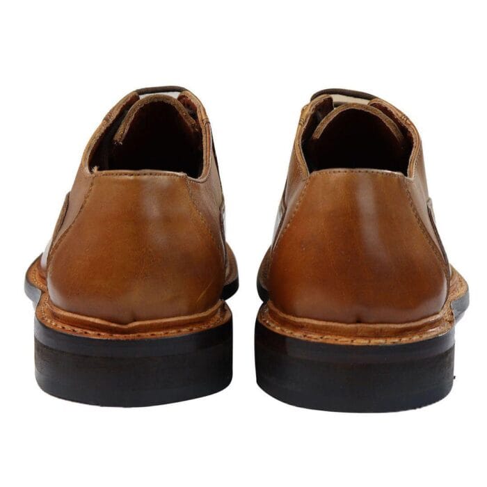 Mens Brogue Oxford Shoes Tan Brown Black Laced Leather Goodyear Welted - Knighthood Store
