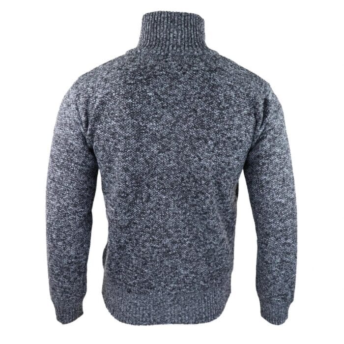 Mens Jumper Jacket Fleece Fur Lined Cardigan Knitted Warm Winter Casual Zipped - Knighthood Store