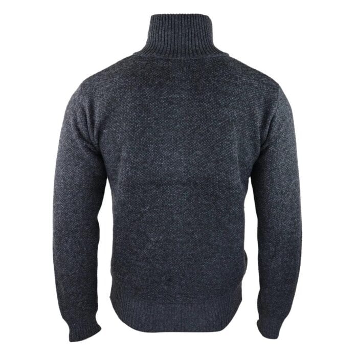 Mens Jumper Jacket Fleece Fur Lined Cardigan Knitted Warm Winter Casual Zipped - Knighthood Store