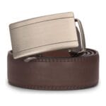 Mens Leather Belt Ratchet Trouser Jeans Dress 35MM Trim to Fit Any Size - Knighthood Store