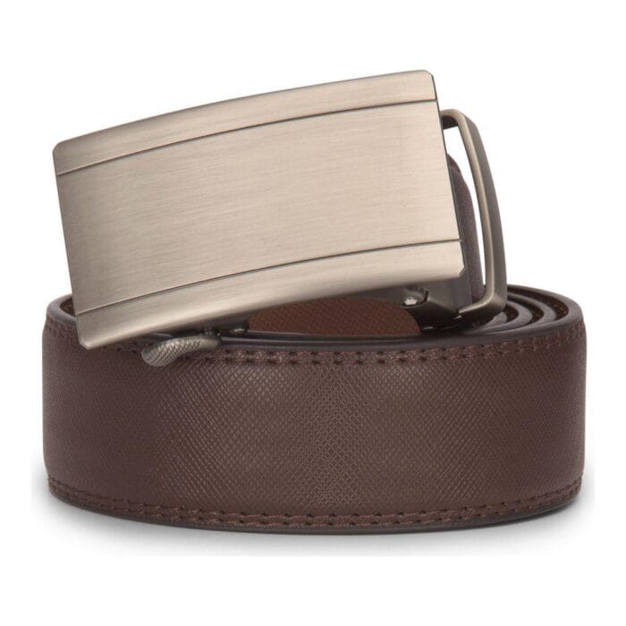 Mens Leather Belt Ratchet Trouser Jeans Dress 35MM Trim to Fit Any Size - Knighthood Store