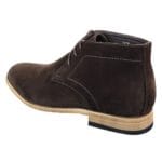 Mens Suede Lace Ankle Chukka Boots Chelsea Dealer Shoes Navy Blue Brown Black PU - Knighthood Store