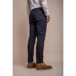 Mens Navy 2 Piece Suit Lightweight Cotton - Knighthood Store