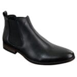 Mens Italian Leather Slip On Ankle Boots Smart Casual Desert Chelsea Dealer Brown - Knighthood Store