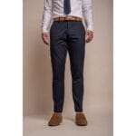 Mens Navy 2 Piece Suit Lightweight Cotton - Knighthood Store