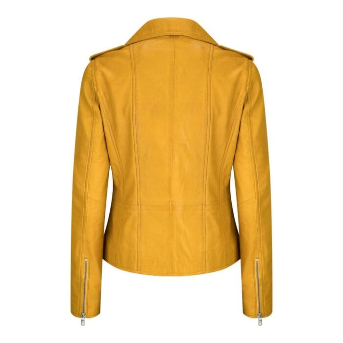 Womens Ladies Real Soft Leather Racing Style Biker Jacket - Knighthood Store