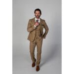 Men's Brown Blazer Tweed Herringbone Wool Blend Sport Coat - Knighthood Store