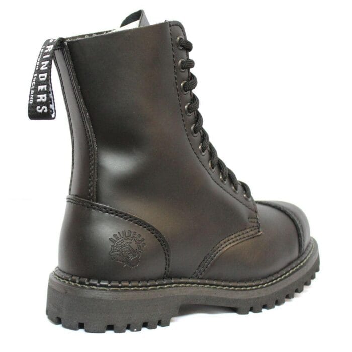Unisex Real Leather Military Boots Black Ginders Stag Punk Rock Safety Steel Toe - Knighthood Store