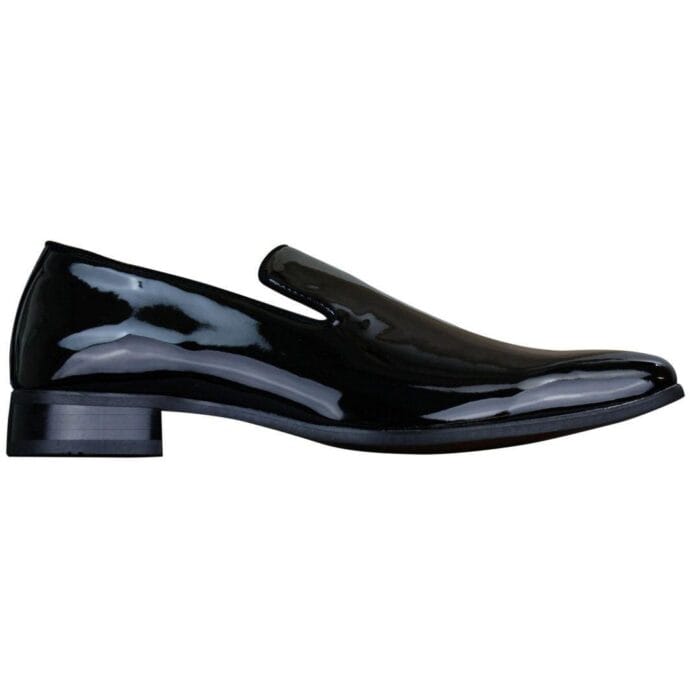 Mens Slip On Patent Shiny Driving Loafers Shoes Leather Smart Casual White Black - Knighthood Store
