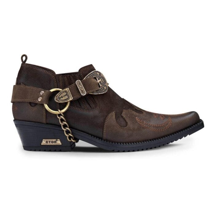 Mens Genuine Leather Western Shoes Croc Snake Pattern Metal Chain Belt Cuban Heel Dancing - Knighthood Store
