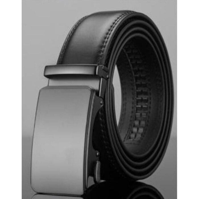 Mens Leather Belt Ratchet Trouser Jeans Dress 35MM Trim to Fit Any Size - Knighthood Store
