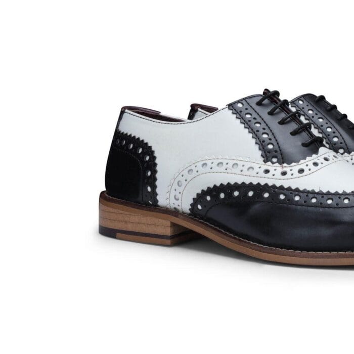 Mens Real Leather Vintage Shoes Brogues 1920s Suede Tweed Laced Shoes Smart Formal - Knighthood Store