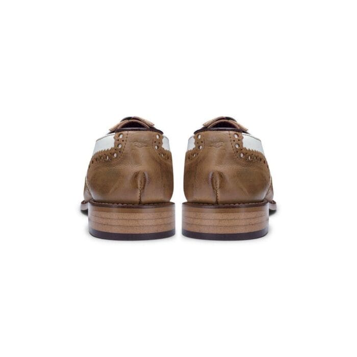 Mens Real Leather Vintage Shoes Brogues 1920s Suede Tweed Laced Shoes Smart Formal - Knighthood Store