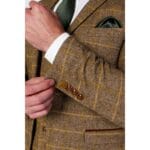 Men's Brown Blazer Tweed Herringbone Wool Blend Sport Coat - Knighthood Store