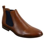 Mens Italian Leather Slip On Ankle Boots Smart Casual Desert Chelsea Dealer Brown - Knighthood Store