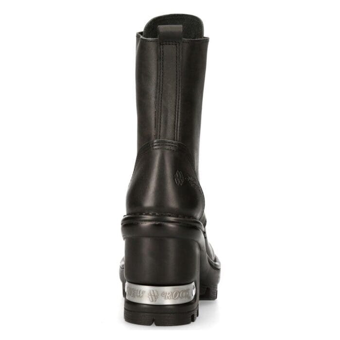 Ladies New Rock Platform Heel Boots Plain Metal Military Punk Goth NewTYRE07X-S1 - Knighthood Store