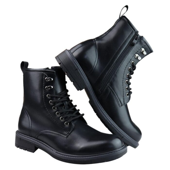 Mens Military Boots Smart Casual Blinders 1920s Retro Vintage Laced Ankle - Knighthood Store