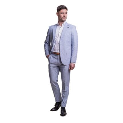Mens Light Blue 2 Piece Summer Suit - Knighthood Store
