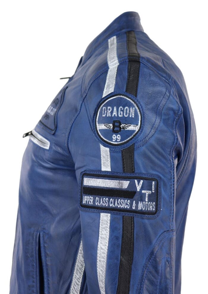 Men's Zipped Biker Leather Jacket | Infinity - Knighthood Store