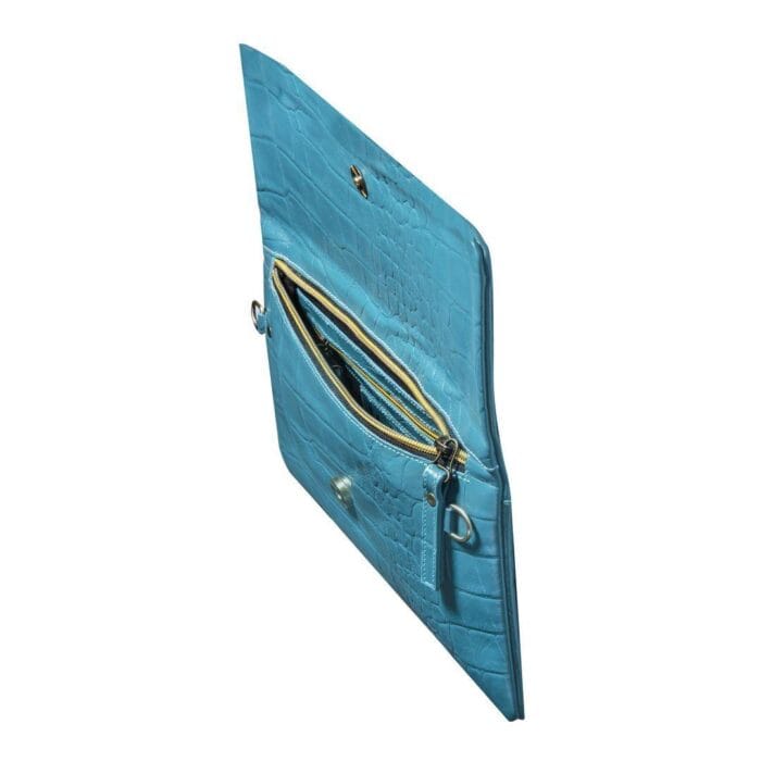 Womens Real Leather Patent Clutch Shoulder Bag Metal Chain Cross Body Textured - Knighthood Store