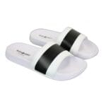 Mens Black White Stripes Spikes Flip Flops Slippers Summer Beach Casual Walking - Knighthood Store