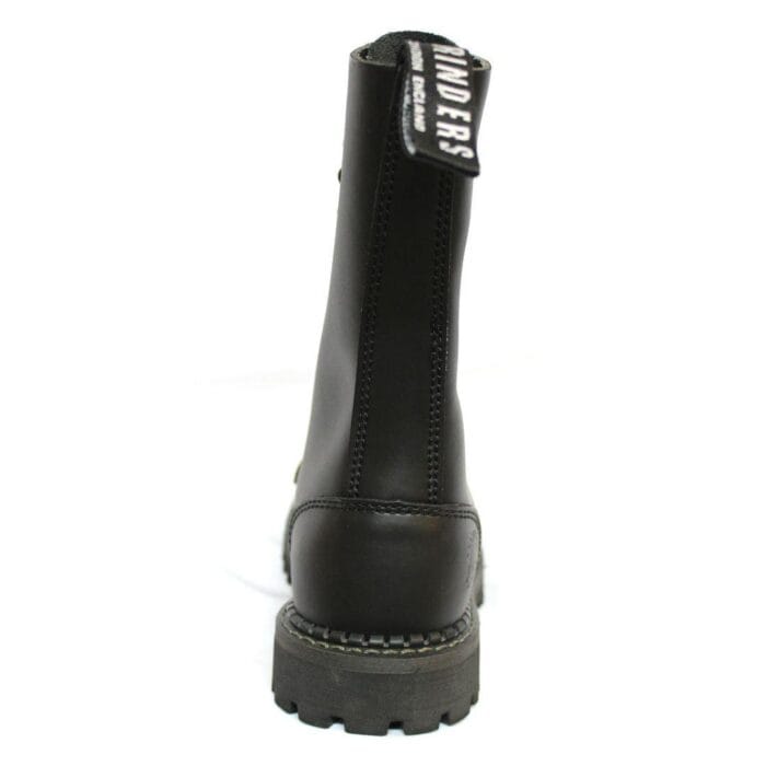 Unisex Real Leather Military Boots Black Ginders Herald Punk Rock Safety Steel Toe - Knighthood Store
