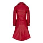 Women's Leather Jacket Tail Coat Gothic Double Breasted Trench Coat - Knighthood Store