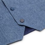 Boys 3 Piece Wool Suit Light Blue Tweed Vintage 1920s Classic 4 Pocket Waistcoat - Knighthood Store