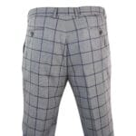 Mens Herringbone Vintage Retro Check Wool Trousers Blinders - Knighthood Store