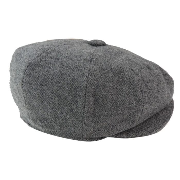 Mens 8 Panel Hat Wool Baker Boy Newsboy Flat Cap Grandad Tweed Check 1920s Peaky - Knighthood Store