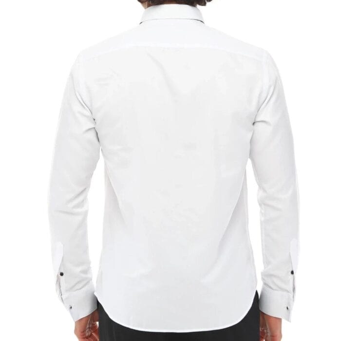 Mens Wing Collar Shirt Tuxedo White Double Cuff Dinner Classic - Knighthood Store