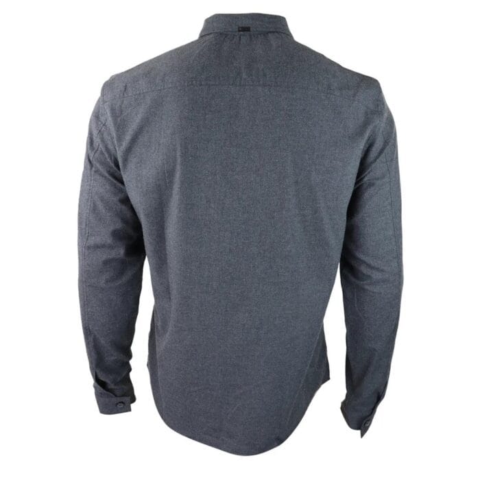 Mens Smart Casual Over Shirt Grey Navy Relaxed Fit Classic Button Down Pockets - Knighthood Store