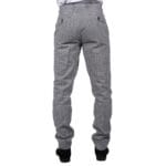 Mens Summer Trousers Grey Check Blue Black Tailored Fit Classic Wedding Formal - Knighthood Store