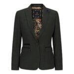 Ladies Tweed Green Check Blazer Wool Classic Hunting Jacket Vintage 1920s Retro - Knighthood Store