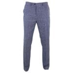 Mens Tweed Wool Check Vintage 1920s Classic Tailored Fit Trousers Regular Length - Knighthood Store