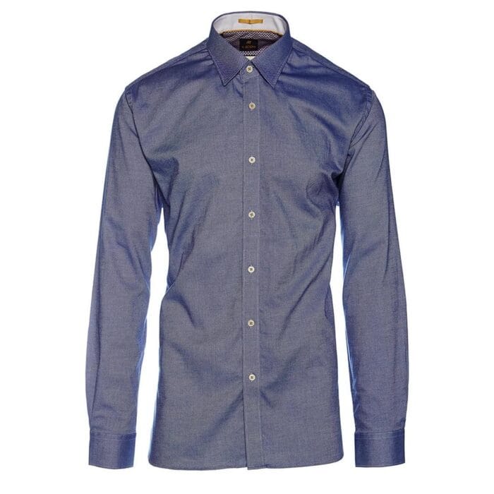 Mens Tailored Fit Stretch Cotton Button Shirt Smart Casual Formal 1920's Blinders Vintage - Knighthood Store