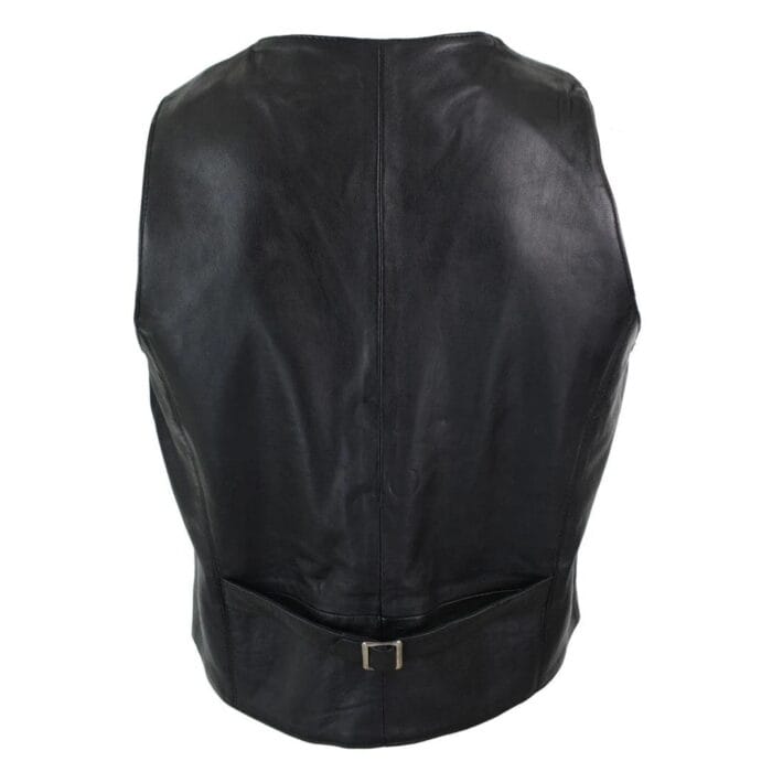 Mens Real Leather Gilet Waistcoat Classic Vintage Retro Black Camel - Knighthood Store