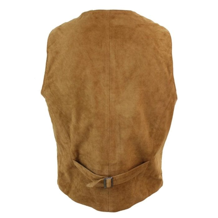 Mens Waistcoat Gilet Real Genuine Suede Leather Retro Vintage Western Vest - Knighthood Store