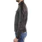 Mens Zipped Real Leather Biker Jacket Smart Casual Black Tan Brown Tailored Fit Vintage - Knighthood Store