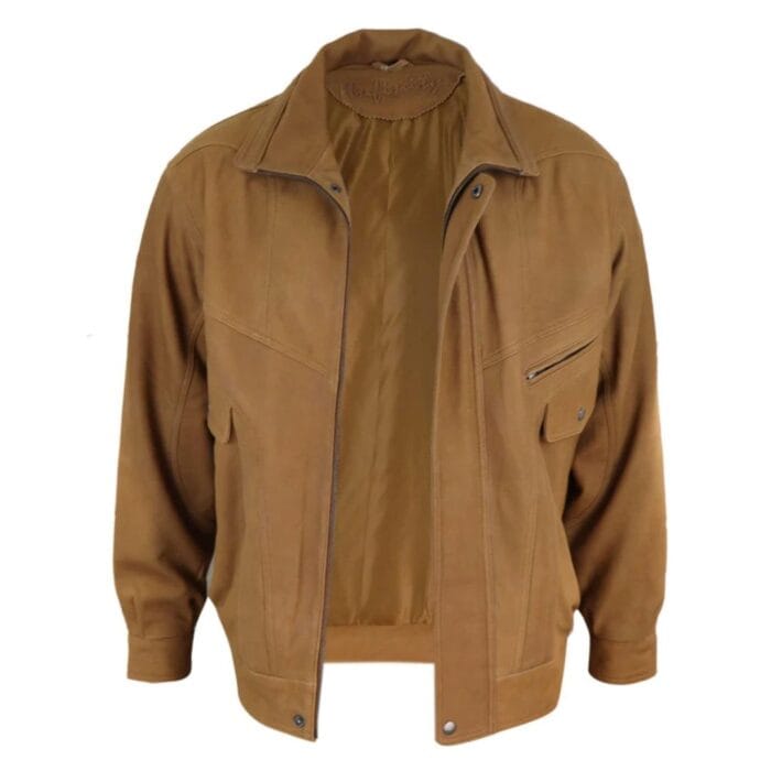 Mens Classic Bomber Black Nubuck Washed Brown Real Leather Jacket - Knighthood Store