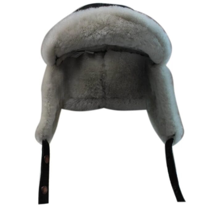 Mens Genuine Sheepskin Pilot Aviator Trapper Hat Brown Ginger Beige Flying - Knighthood Store