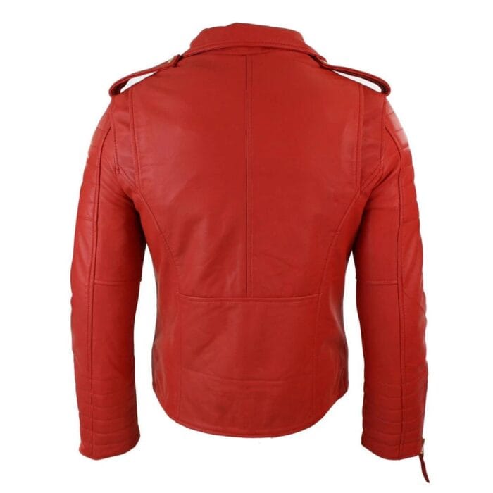 Mens Slim Fit Cross Zip Retro Vintage Brando Real Leather Jacket Vintage Biker - Knighthood Store