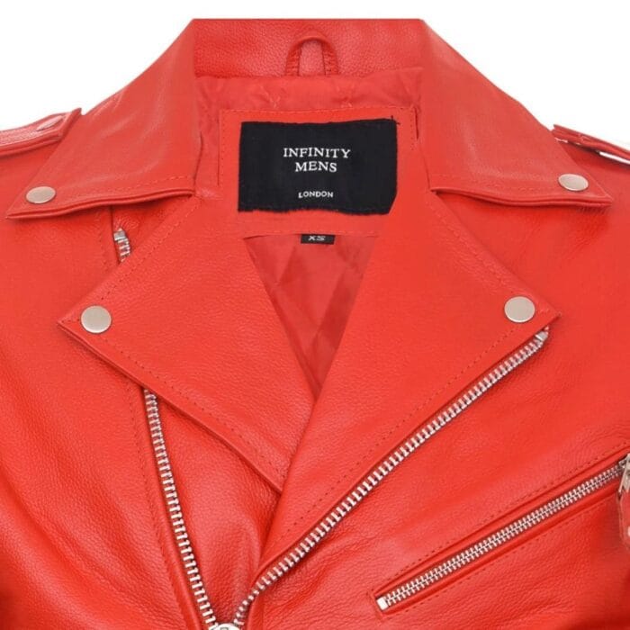 Mens Cow Hide Cross Zip Brando Biker Motorcycle Real Leather Jacket - Knighthood Store