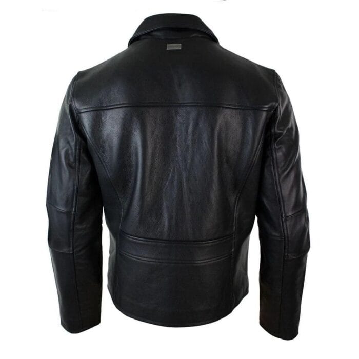 Mens Classic Real Leather Soft Hide Zipped Collar Box Jacket Smart Casual Fit - Knighthood Store