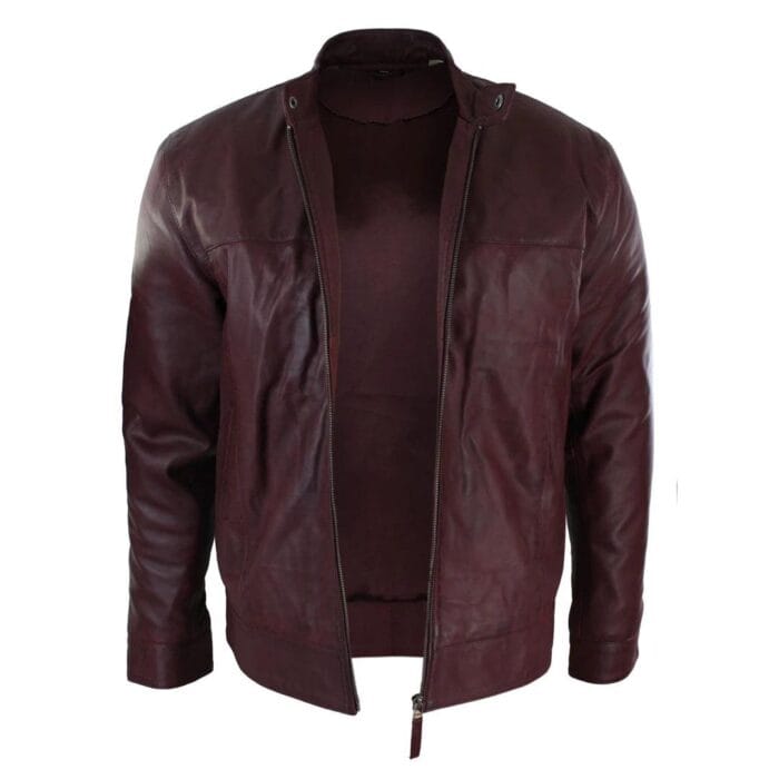 Mens Real Suede Leather Classic Zip Jacket Camel Turn Down Collar Vintage Retro - Knighthood Store