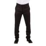 Mens Black Tweed Trousers Check Vintage 1920s Gatsby Blinders Tailored Fit Grey Blue - Knighthood Store