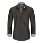 Mens Button Down Cuff Shirt Smart Casual Formal Slim Fit Cotton Long Sleeve - Knighthood Store