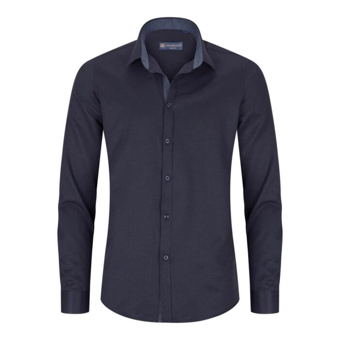 Mens Button Down Cuff Shirt Smart Casual Formal Slim Fit Cotton Long Sleeve - Knighthood Store