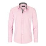 Mens Button Down Cuff Shirt Smart Casual Formal Slim Fit Cotton Long Sleeve - Knighthood Store